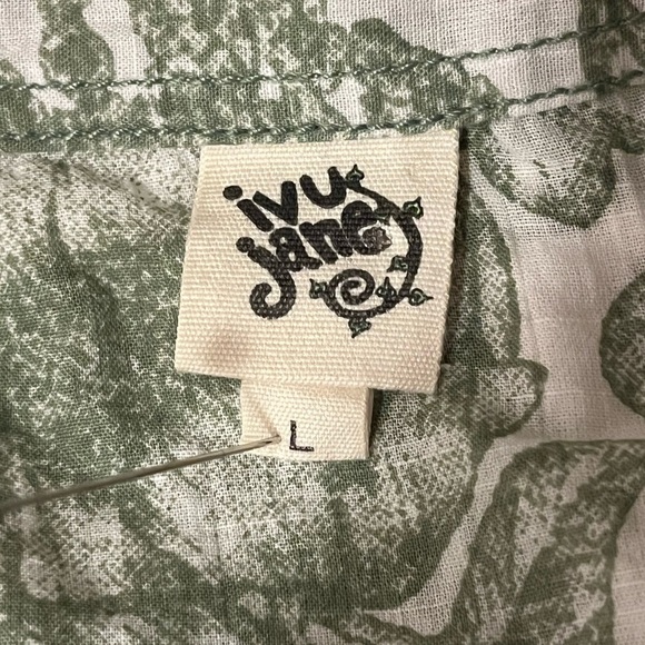 IVY JANE- WOMEN'S BOTANICAL SNAP FRONT COLLARED SHIRT, size Large - Picture 6 of 10